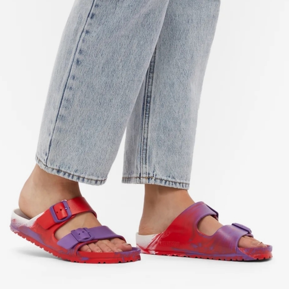 🆕️Birkenstock Arizona EVA Red and Purple Tie Dye